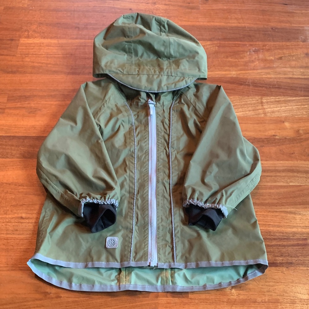 Calikids rain jacket 24m Olive Green Hooded coat